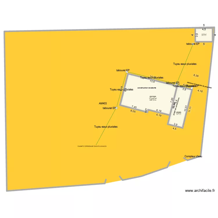 plan de masse. Plan de 3 et 170 m² plan de masse. Plan de 3 et 170 m²