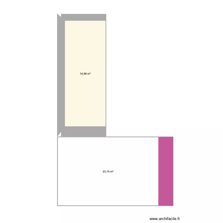jardin. Plan de 2  et 38 m²