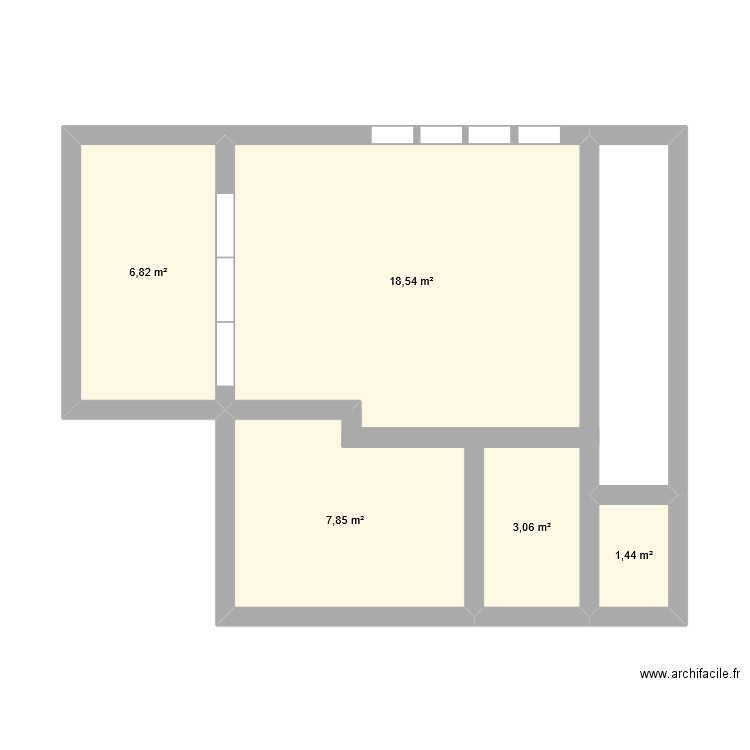 Le ormier. Plan de 5 pièces et 38 m2
