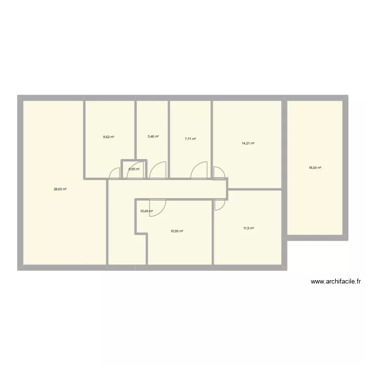 Maison Charmilles. Plan de 10 Pièces et 117 m² Maison Charmilles. Plan de 10 Pièces et 117 m²
