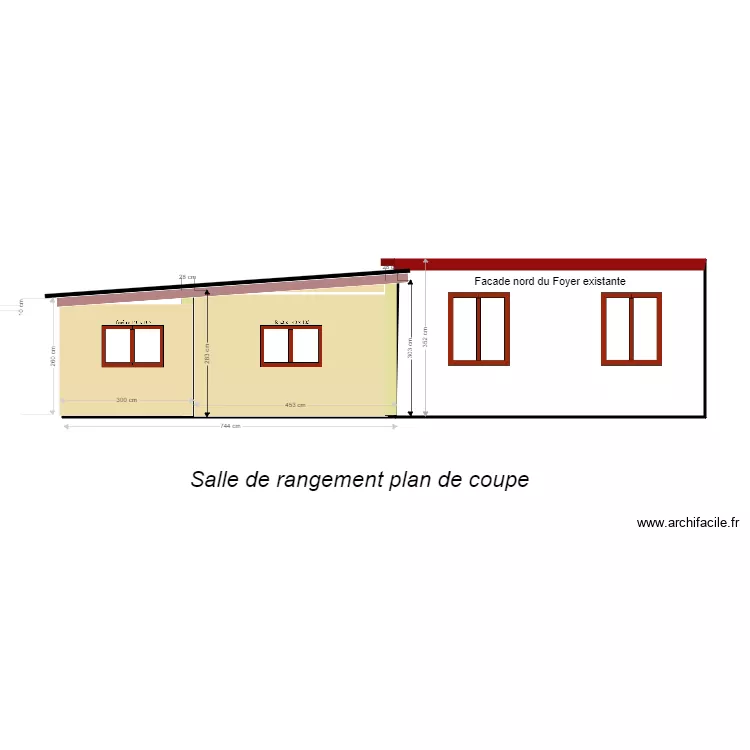 Salle de rangement plan de coupe 27 05 2025 . Plan de Salle de rangement plan de coupe 27 05 2025 . Plan de