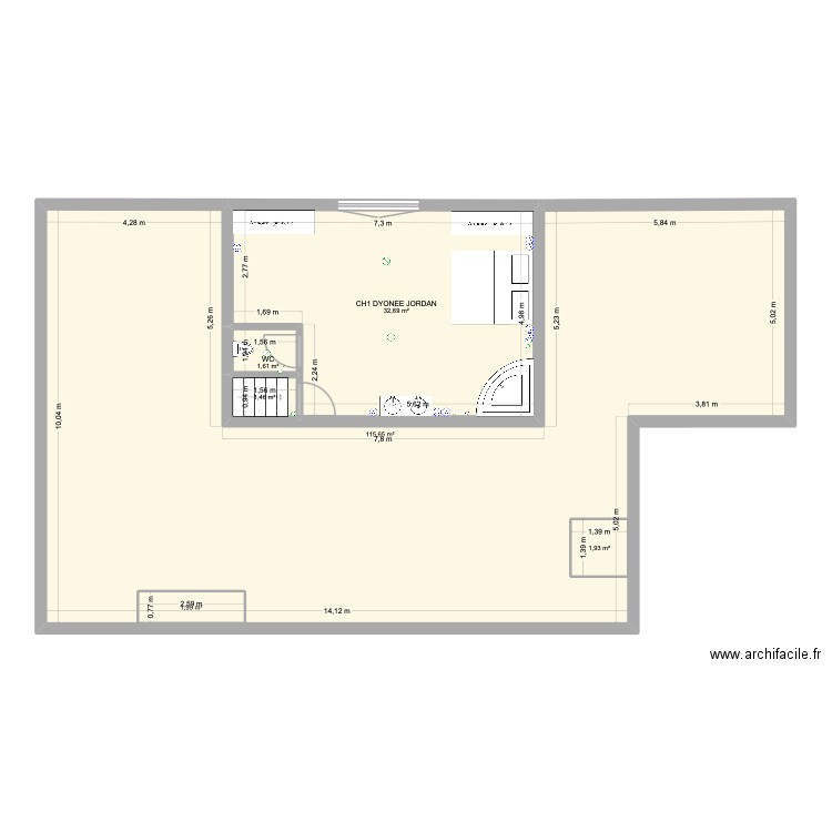 ferme metabief RDC. Plan de 37 pièces et 629 m2