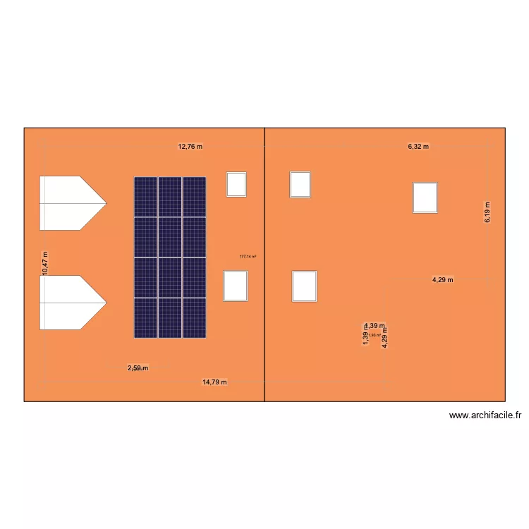ferme metabief RDC. Plan de 36 pièces et 718 m²