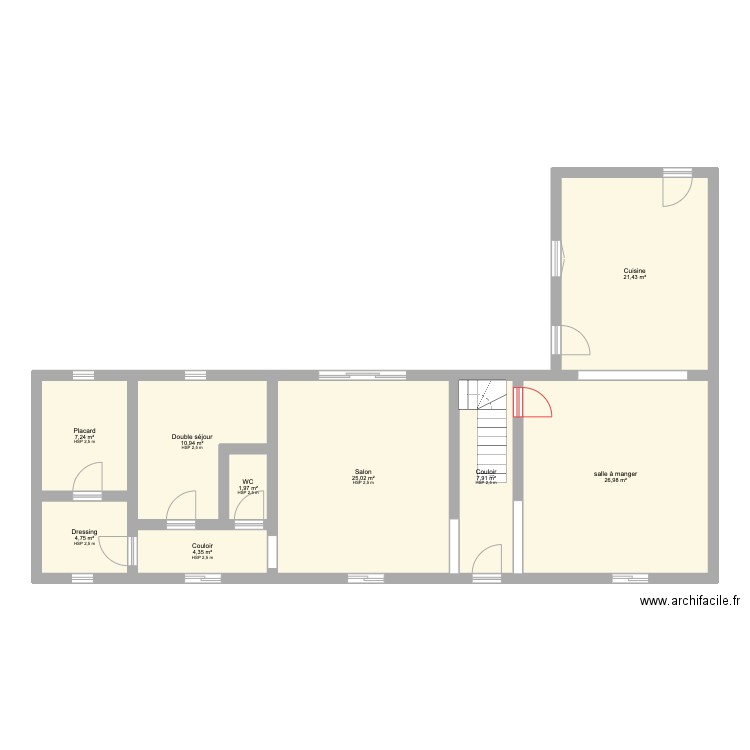 Besonrieux. Plan de 16 pièces et 198 m2