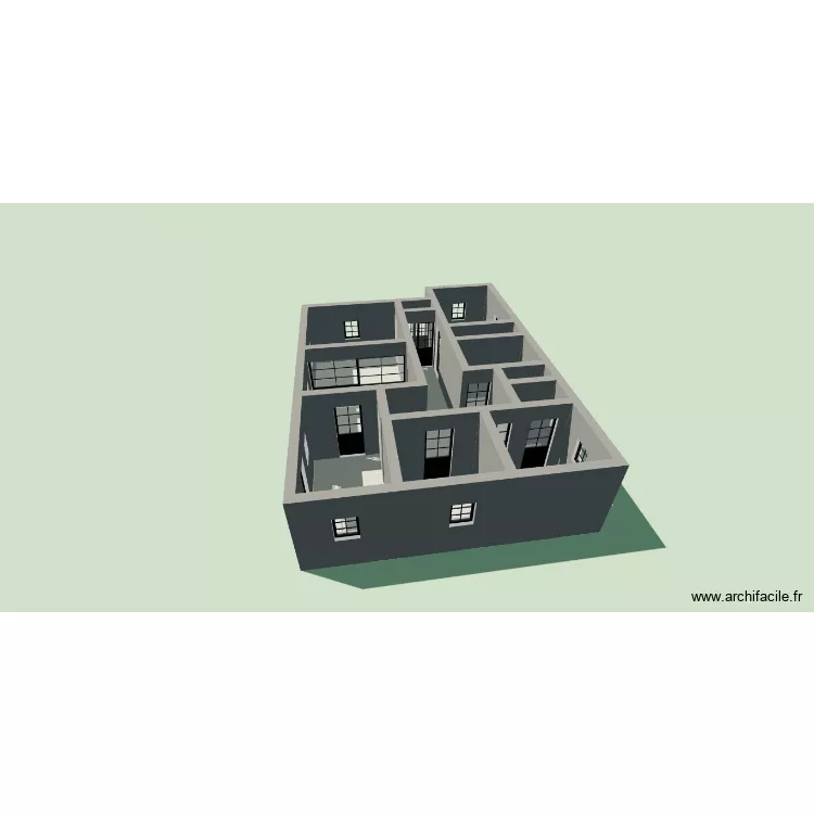 maison. Plan de 11  et 60 m²