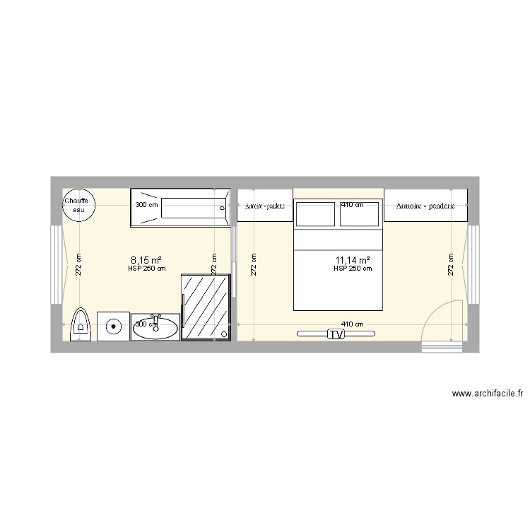 Ex garage. Plan de 0 pièce et 0 m2