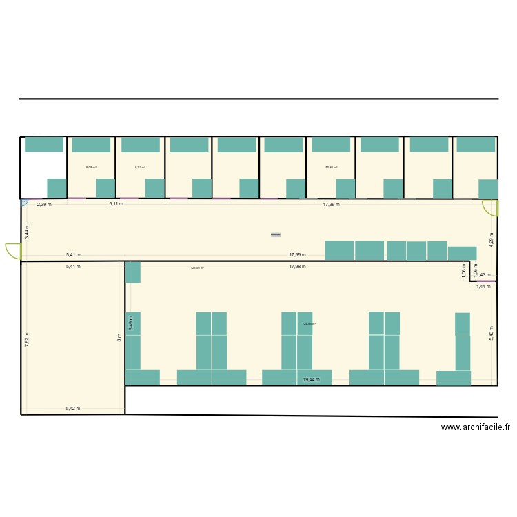 zone concours. Plan de 5 pièces et 322 m2