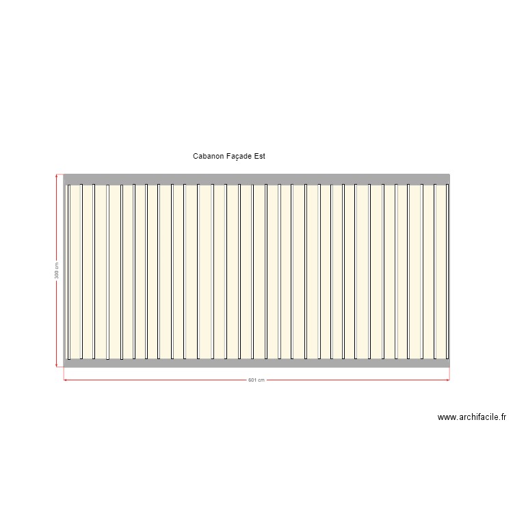cabanon pelletier face arrière. Plan de 1 pièce et 16 m2