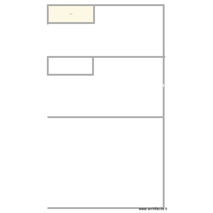 garage. Plan de 1 pièce et 30 m2