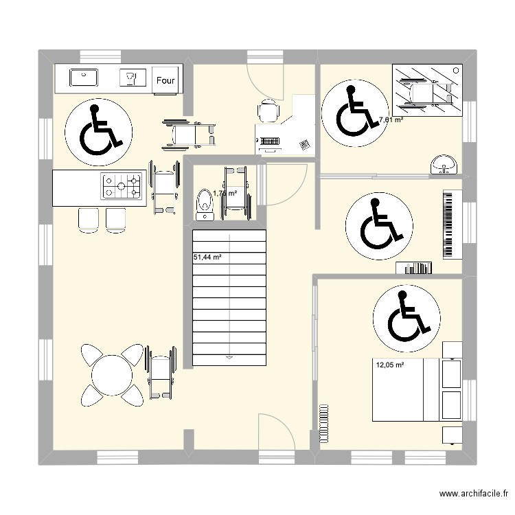 16/04 1. Plan de 4 pièces et 73 m2