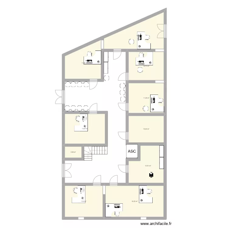maison asso. Plan de 