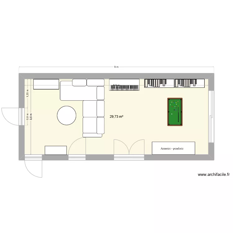 SALLE DE JEU. Plan de SALLE DE JEU. Plan de