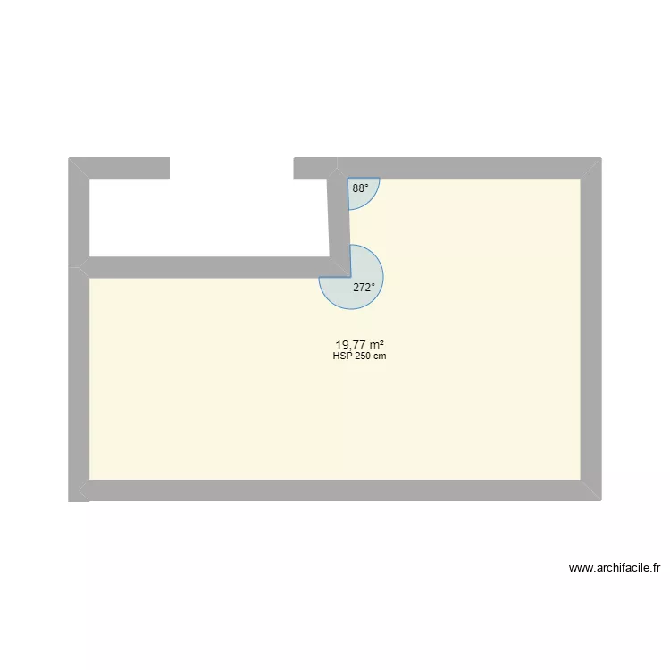 DIMITRI. Plan de 1  et 20 m²