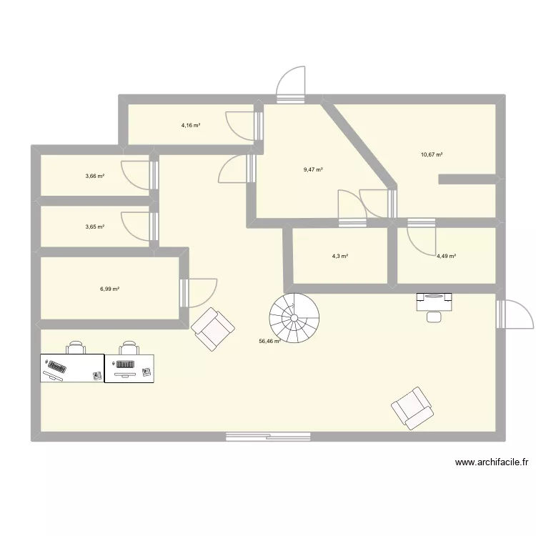 Okhoon 2.0. Plan de 9 Pièces et 104 m²