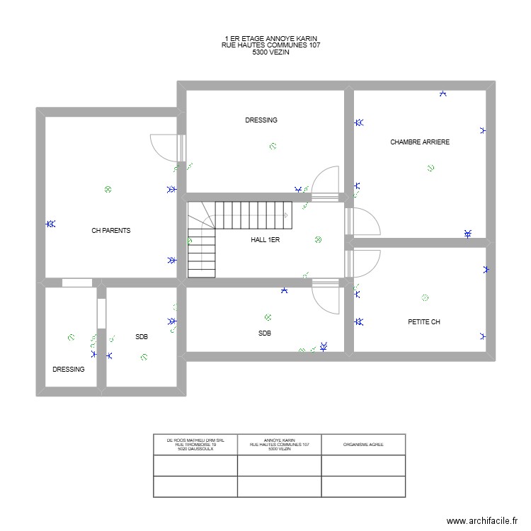 ANNOYE 1ER. Plan de 8 pièces et 94 m2