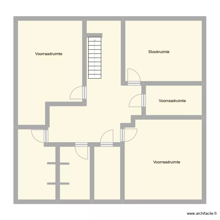 Au blason. Plan de 6  et 120 m²