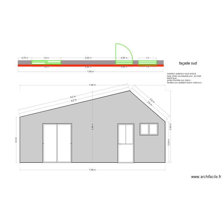 façade sud est Josselin 1. Plan de 0 pièce et 0 m2