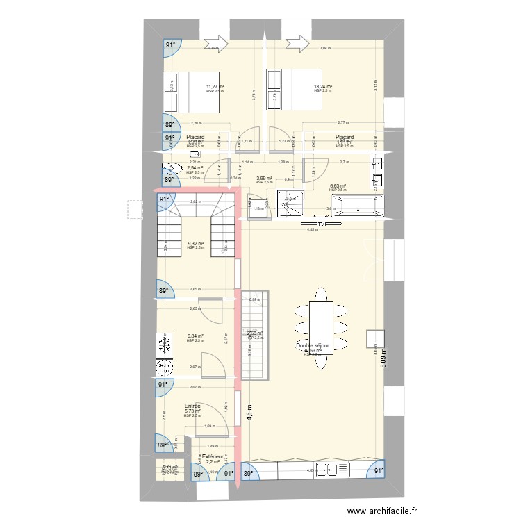 Maison vincent 2 maisons. Plan de 28 pièces et 335 m2