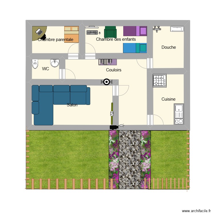 SmartHome. Plan de 7 pièces et 24 m2