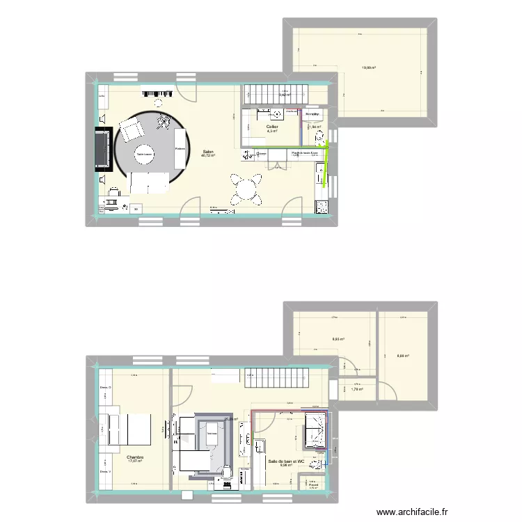 Bouée - vision 2. Plan de 15 et 150 m² Bouée - vision 2. Plan de 15 et 150 m²