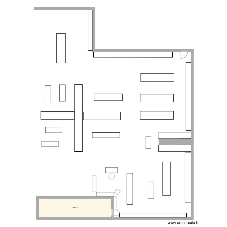 FNAC PT. Plan de 1 Pièce et 19 m² FNAC PT. Plan de 1 Pièce et 19 m²