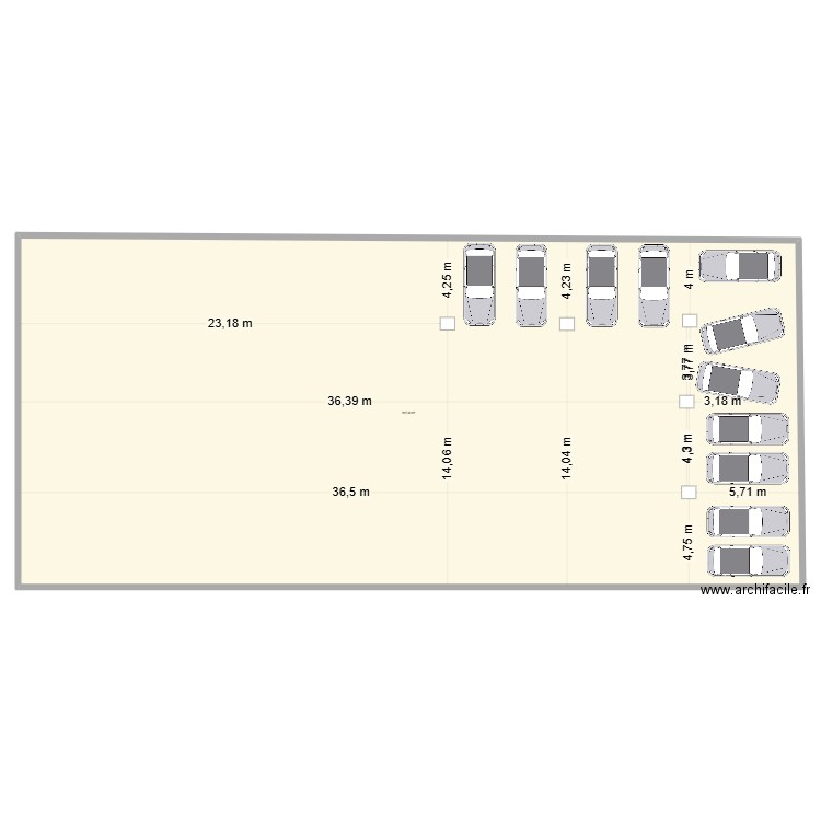 parking ibtissam. Plan de 1 pièce et 817 m2