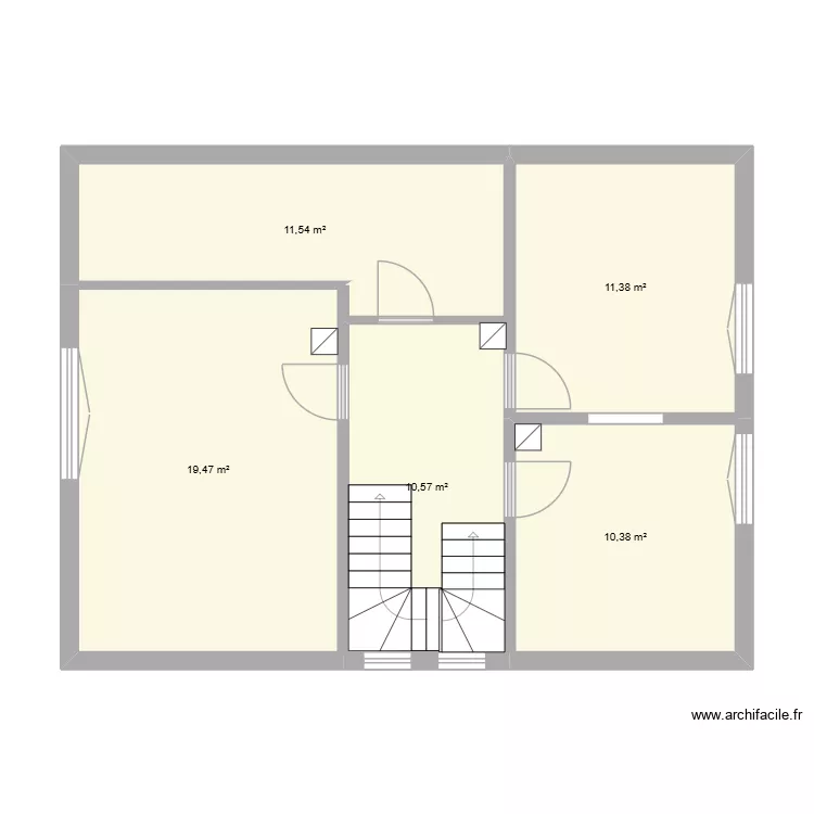 Etage Berrwiller. Plan de 5 et 63 m² Etage Berrwiller. Plan de 5 et 63 m²