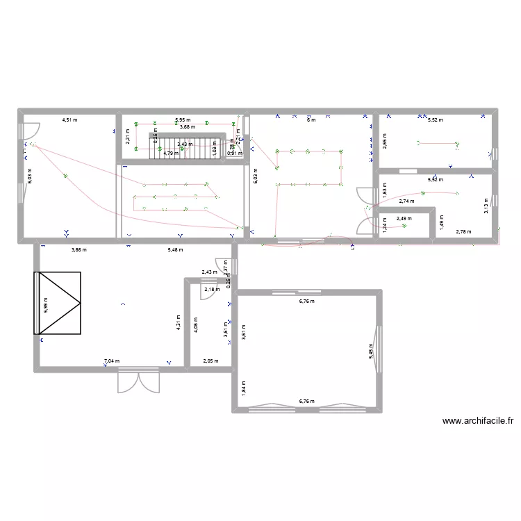 J&eacute;r&ocirc;me. Plan de 14  et 285 m²