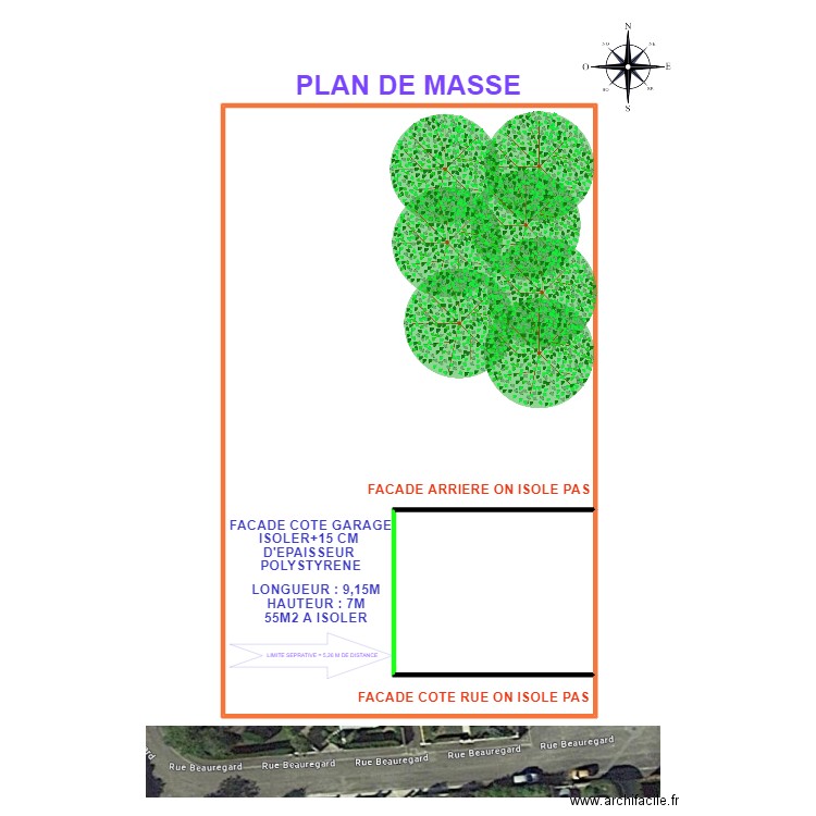 LAINE. Plan de 2 pièces et 664 m2