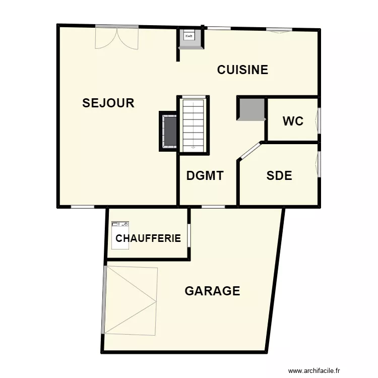 RDC LE BLANC. Plan de 