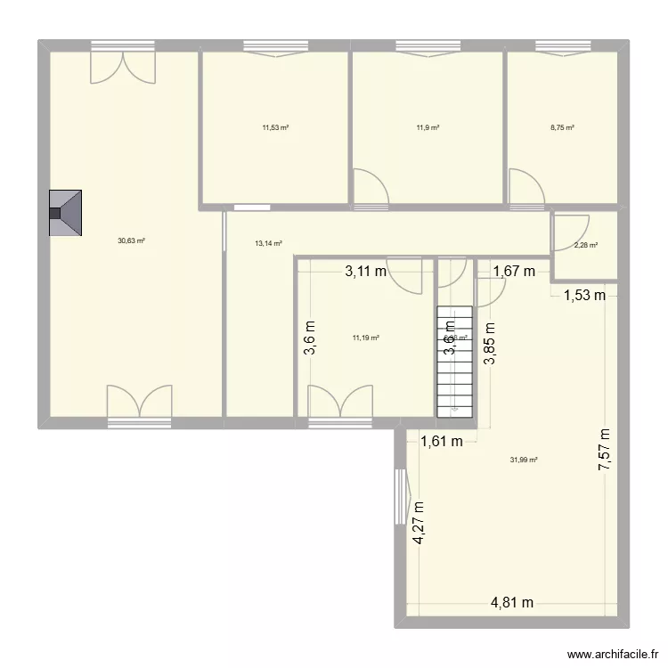 ROYAN. Plan de 9  et 124 m²
