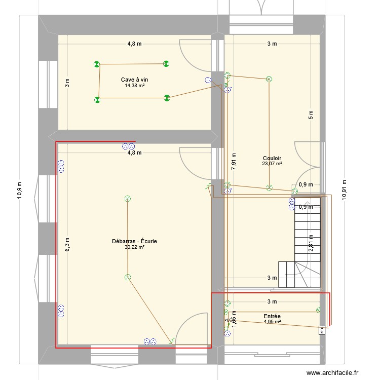 Extension. Plan de 0 pièce et 0 m2