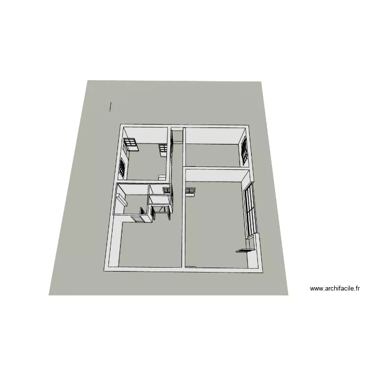 APPART 1 RDC. Plan de 4 Pièces et 91 m² APPART 1 RDC. Plan de 4 Pièces et 91 m²