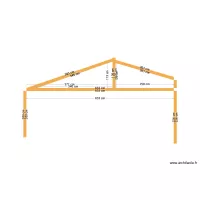 charpente auvent vue face interieur