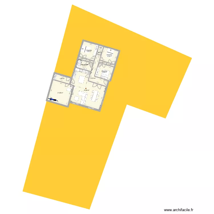 parentisfinalModif2. Plan de 13 pièces et 129 m²