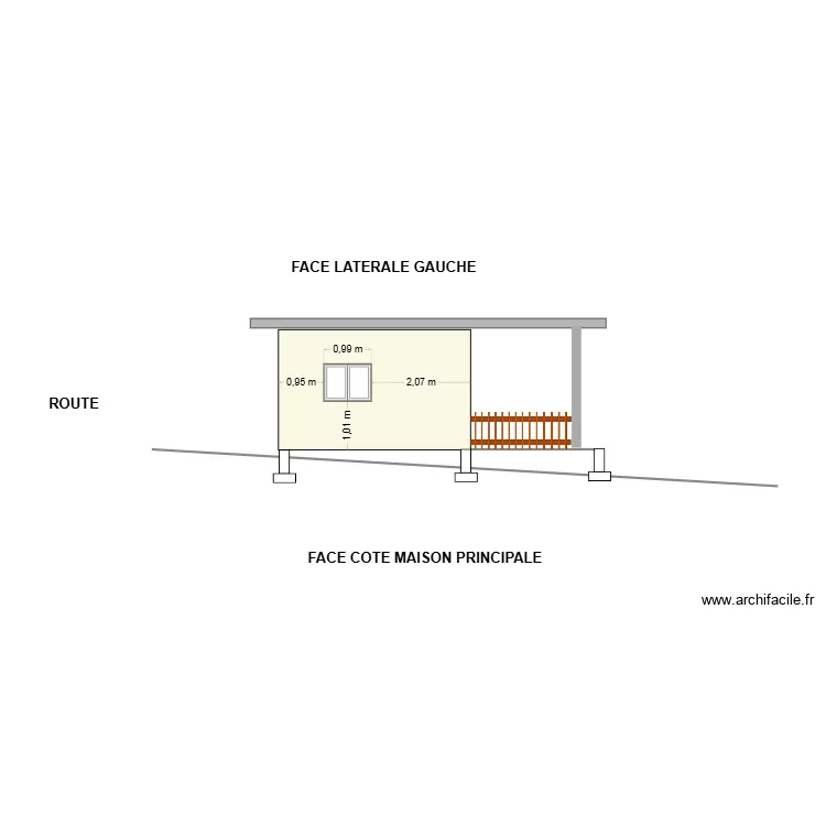 face lat gauche. Plan de 