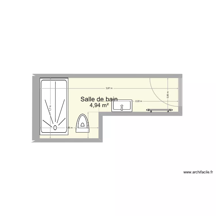 sde le bouscat. Plan de 1  et 5 m²