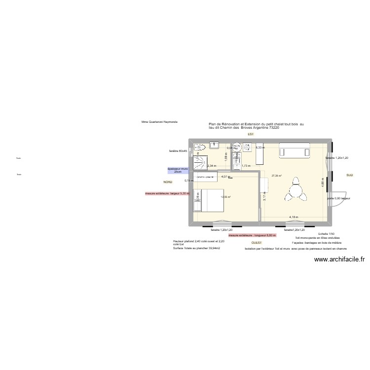petit chalet. Plan de 0 pièce et 0 m2 petit chalet. Plan de 0 pièce et 0 m2