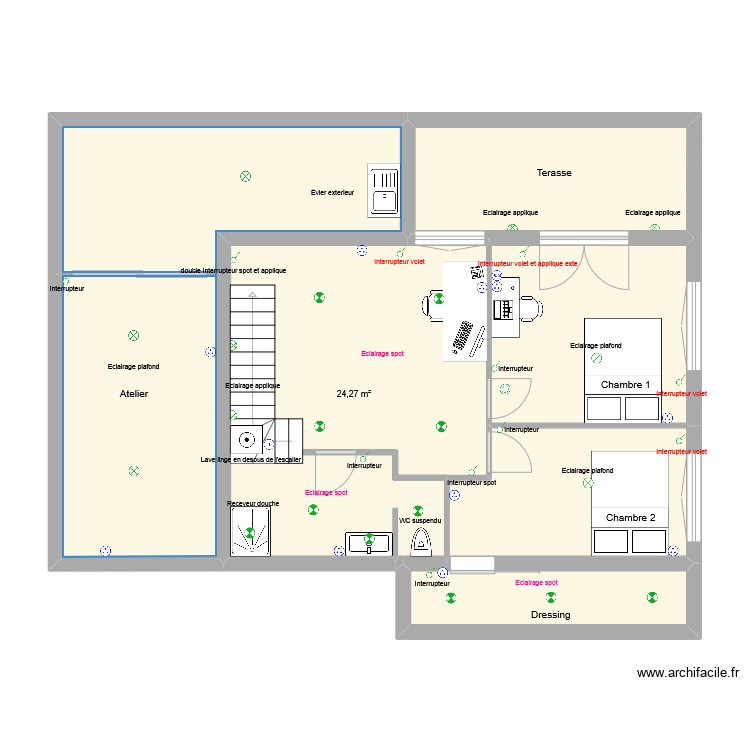 PLan leila. Plan de 0 pièce et 0 m2