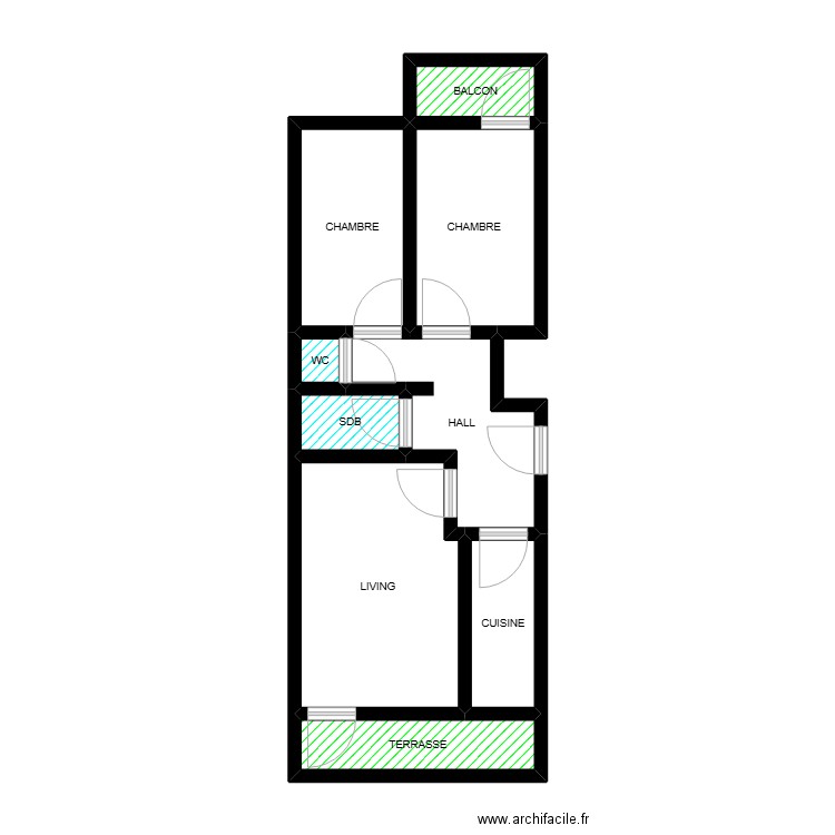 CHATEAU 12. Plan de 9 pièces et 38 m2