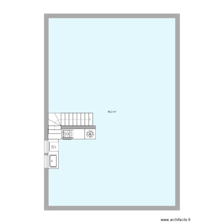 MAISON A. Plan de 1 pièce et 95 m2