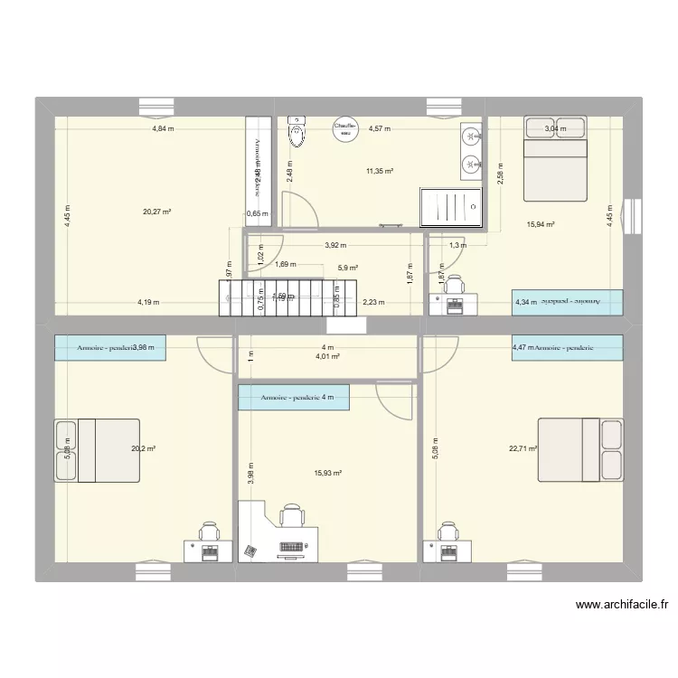 Maison sister Lezay. Plan de 27 Pièces et 474 m² Maison sister Lezay. Plan de 27 Pièces et 474 m²