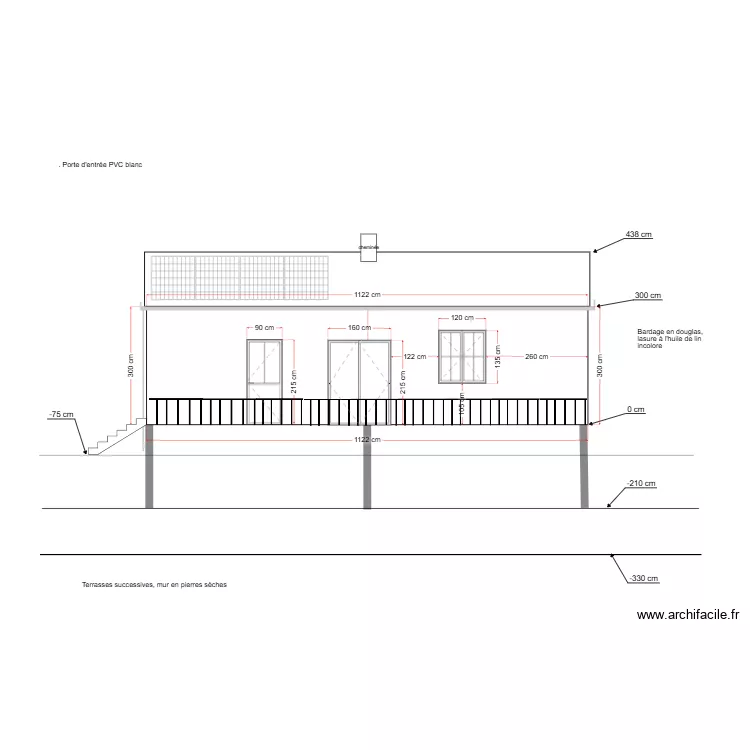 plan facade S. Plan de 