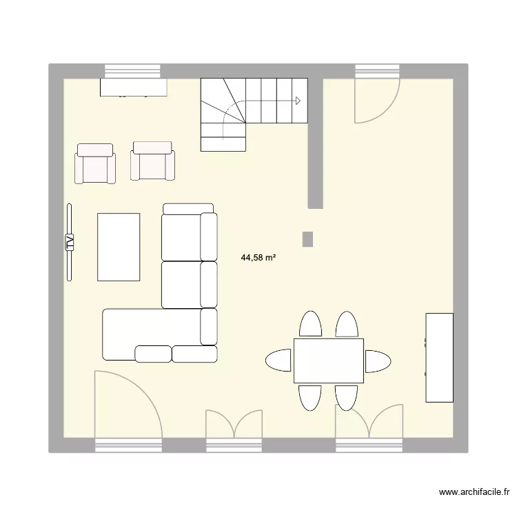 Ezanville 3. Plan de 1 et 45 m² Ezanville 3. Plan de 1 et 45 m²