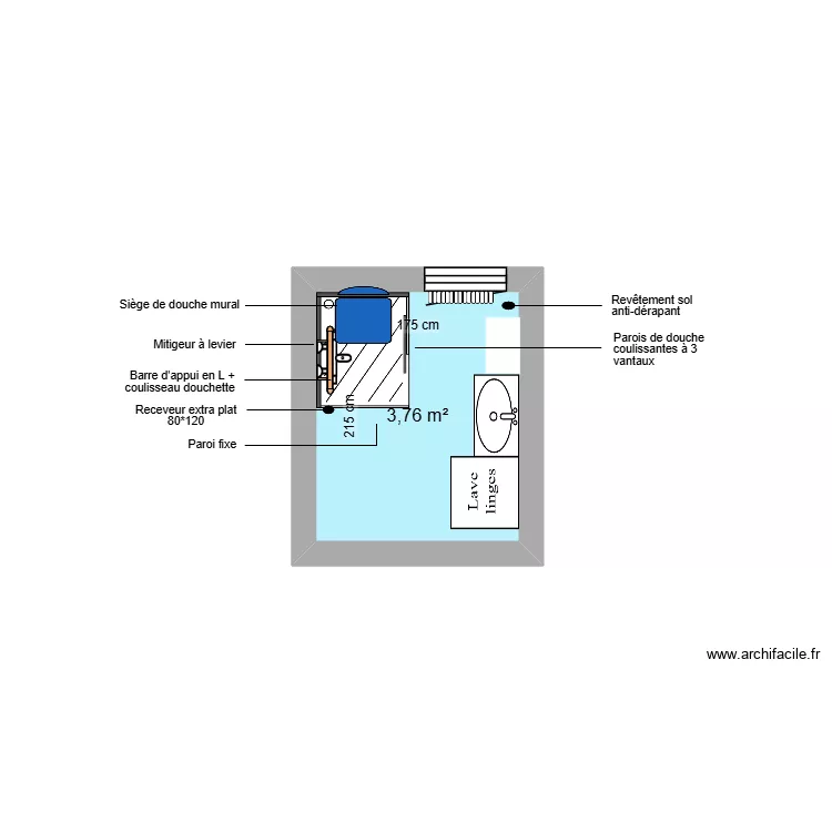Projet BELDJOUDI. Plan de 1  et 4 m²