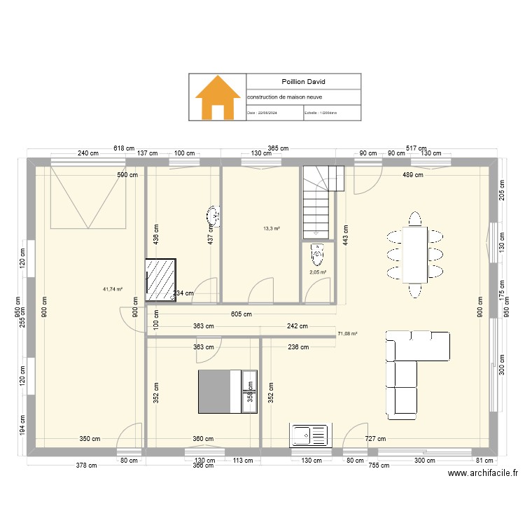 Poillon David. Plan de 0 pièce et 0 m2