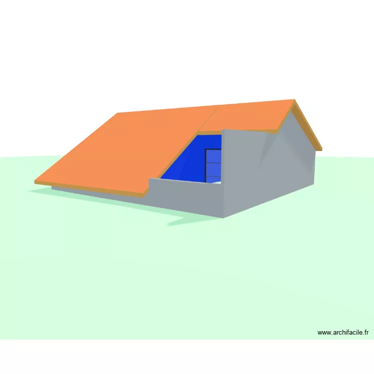 SAR CE 6 COMBLE PROJET AVEC TOIT. Plan de 