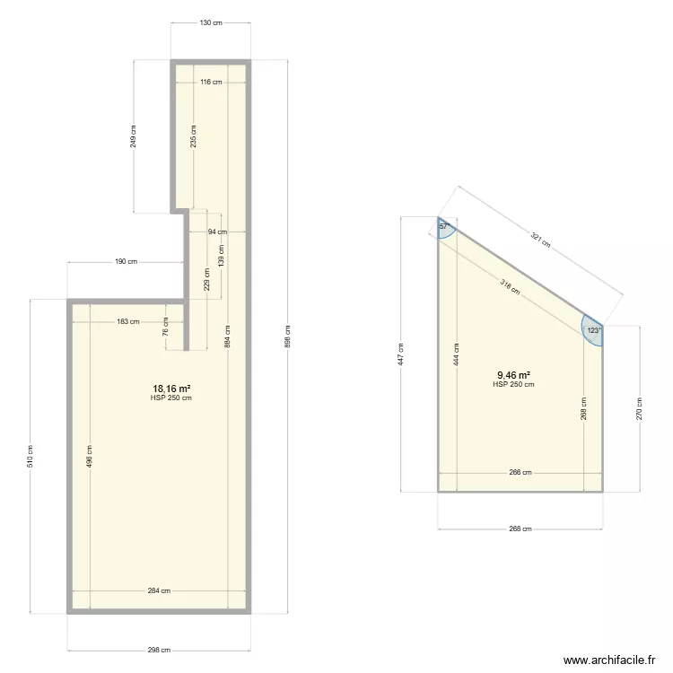 Le Gal. Plan de 2 et 28 m² Le Gal. Plan de 2 et 28 m²