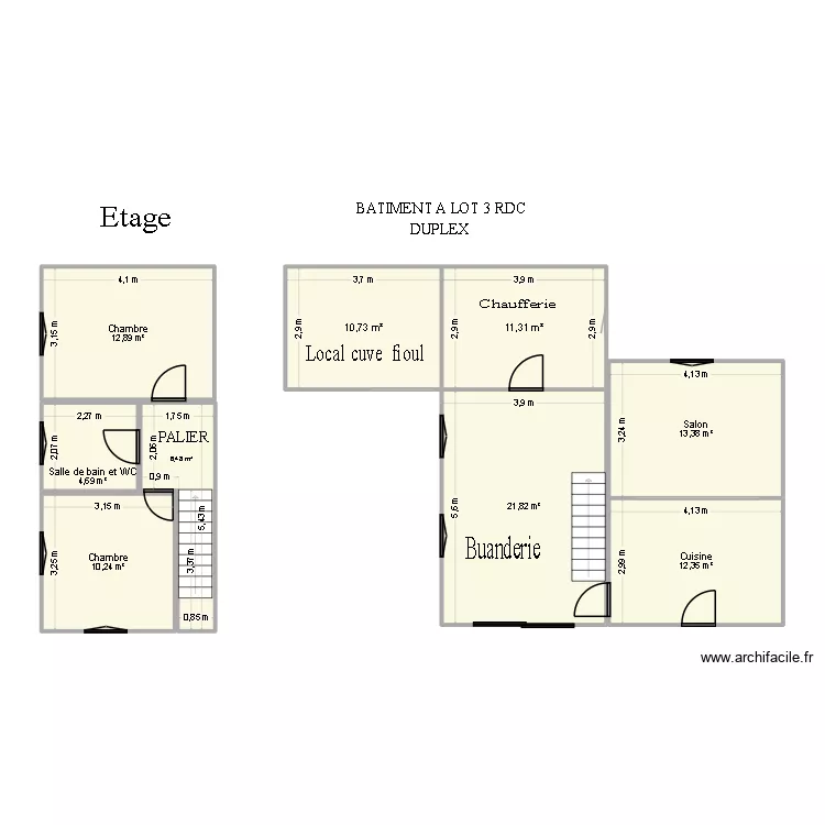 BATIMENT A LOT 3-1. Plan de 9 Pièces et 104 m² BATIMENT A LOT 3-1. Plan de 9 Pièces et 104 m²