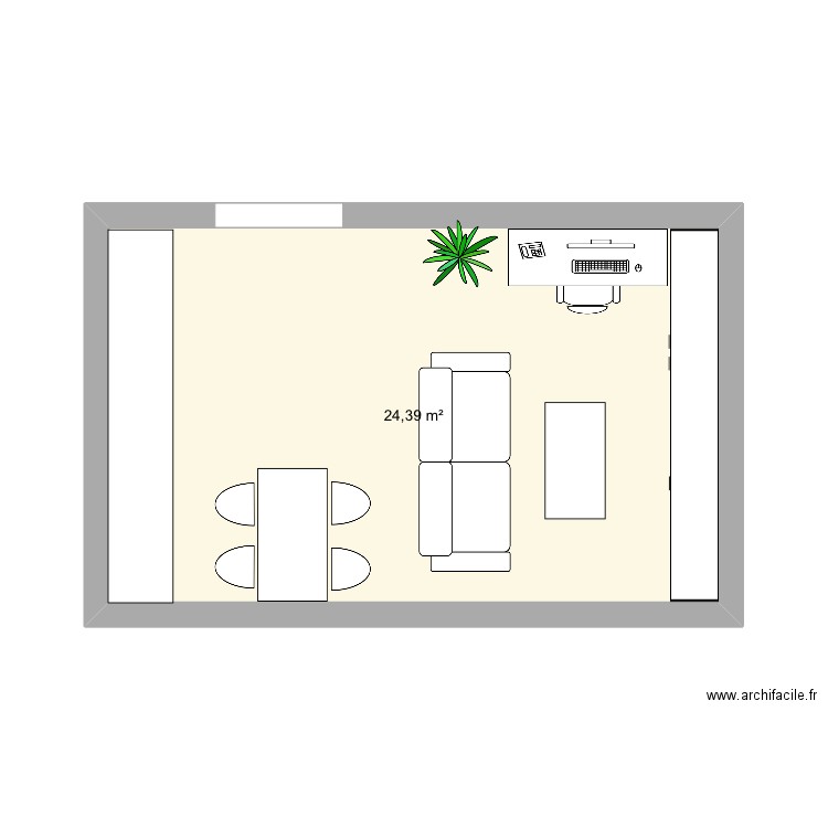 lilia. Plan de 1 pièce et 24 m2